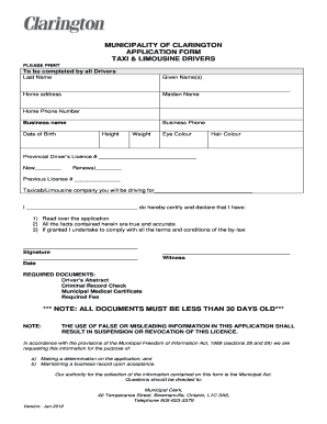 Driver Application Form The Green Bus